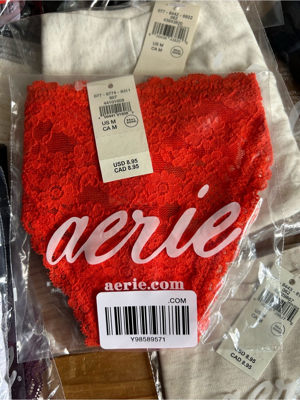 Lot of aerie Women’s Panties — new in bag, size medium, black, gray, multi - Picture 5 of 14